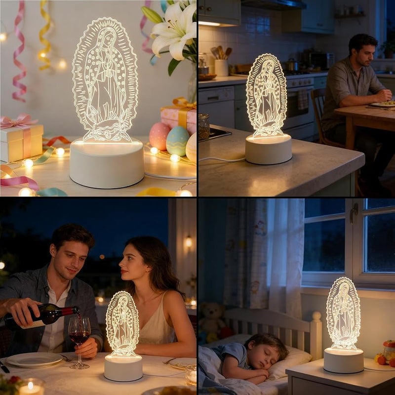 USB LED Table Lamp Temperature Bedside Light for Home Living Room Nursery - Image 3